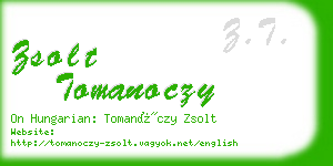 zsolt tomanoczy business card